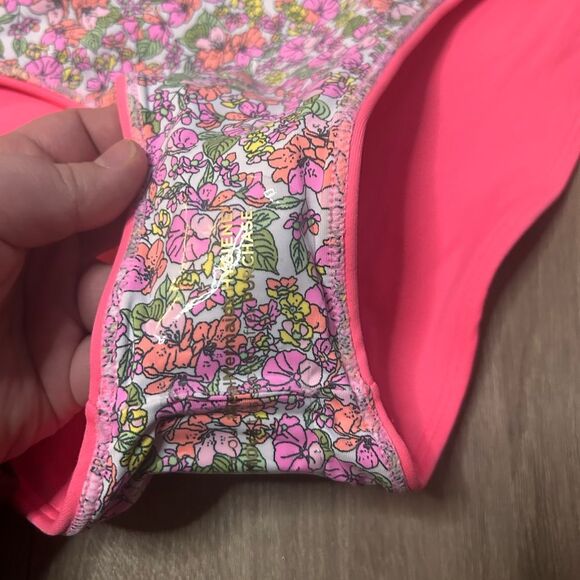 Maaji Fandango Flirt Pink Floral Thin Side Reversible Bikini Bottom Size 2XL - Picture 8 of 15